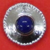 button with lapis blue stone