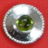 button with light green stone