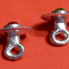 sideview of the buttons with stones, showing the stemmed shanks