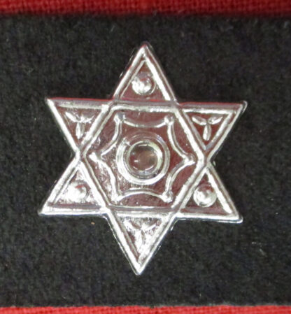 hexagram stud with clear stone