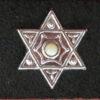 hexagram stud with ivory stone