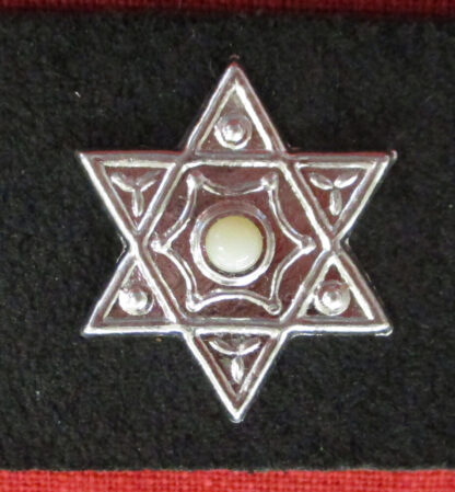 hexagram stud with ivory stone