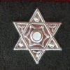 hexagram stud with opal stone