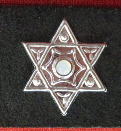 hexagram stud with opal stone