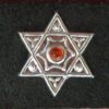 hexagram stud with orange stone