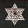 hexagram stud with purple stone