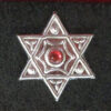 hexagram stud with rose stone