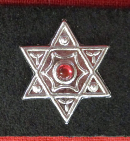hexagram stud with rose stone