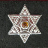hexagram stud with yellow stone