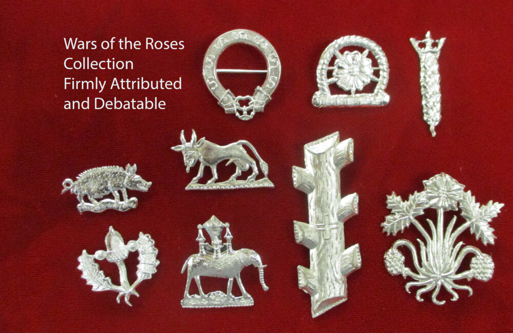Firmly and less firmly attributed badges from the Wars of the Roses