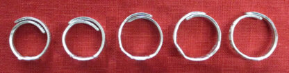 five adjust rings shown from the size to display overlap