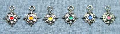Spangles with stones, six-hued rainbow spangles