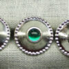 Round studs with stones, 7-hue rainbow mix