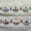 Round studs with stones, in available colors, 2022