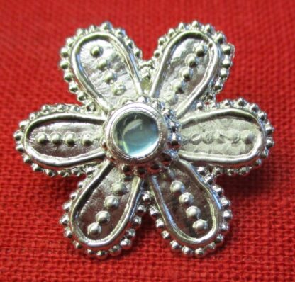 Flower Brooch with Stone - Image 2