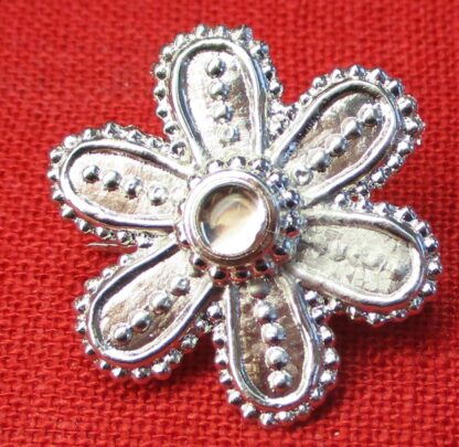 Flower Brooch with Stone - Image 4