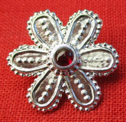 Flower Brooch with Stone - Image 12