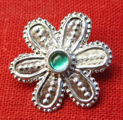 Flower Brooch with Stone - Image 6