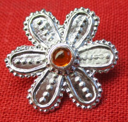 Flower Brooch with Stone - Image 10