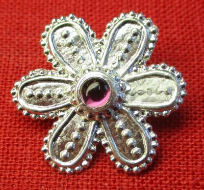 Flower Brooch with Stone - Image 11