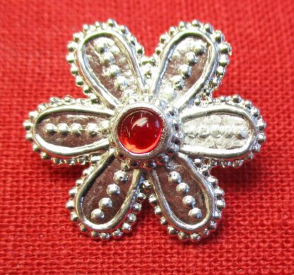 Flower Brooch with Stone - Image 5