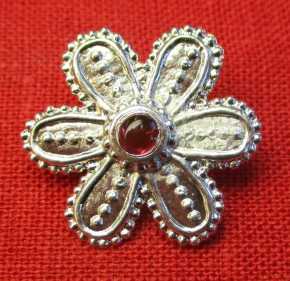 Flower Brooch with Stone - Image 13