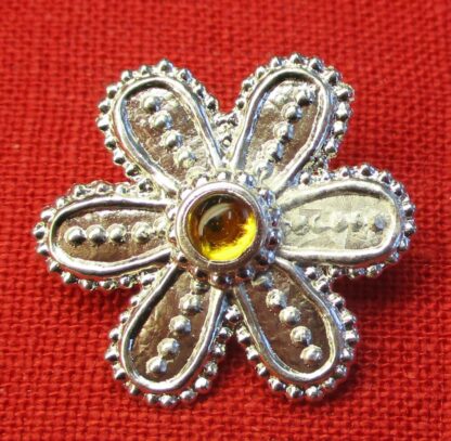 Flower Brooch with Stone - Image 14