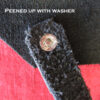 Rivet peened up with washer