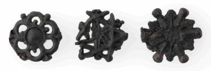 Three medieval brooches, as excavated
