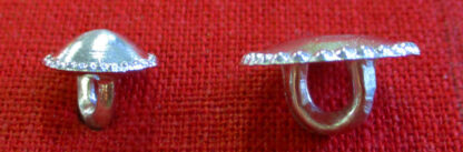 small and medium pearled buttons, showing profiles