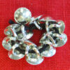 bundle of twelve small pearled buttons showing a variety of angles