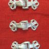 Three hand-shaped hooks with rectangular eyes