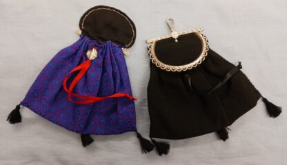 Purses made on the large frame, open and closed